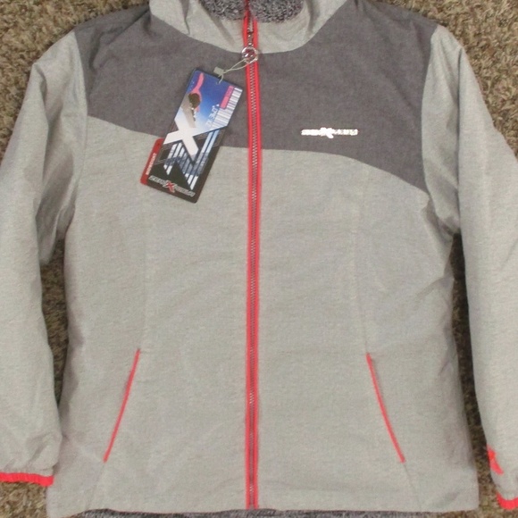 ZeroXposur Jacket Girls XL Heather Gray Fleece Midweight Hooded Winter Coat‎ NWT - Picture 3 of 13